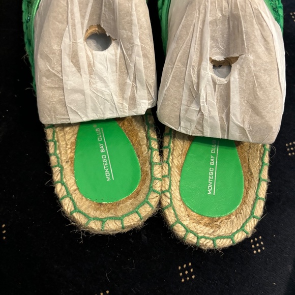 Green Sequin mules sz 9.5 - Picture 2 of 5